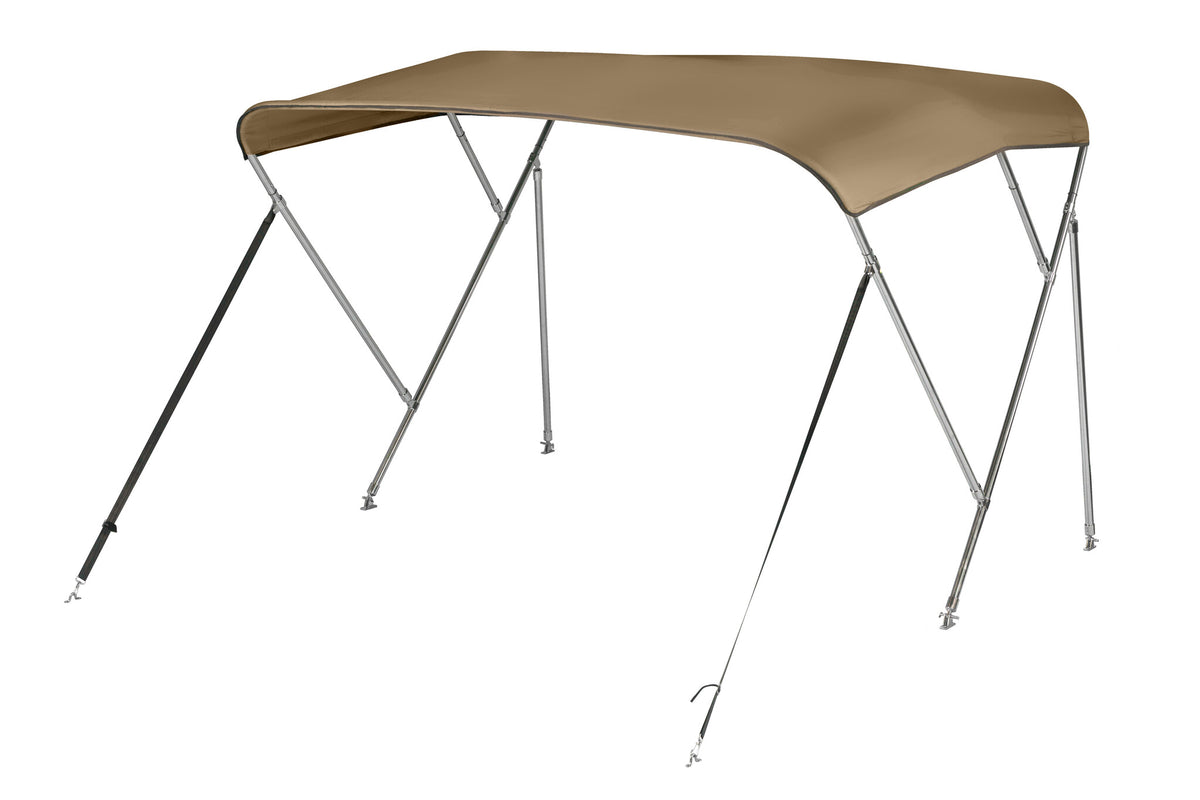 NALUX  RVS Biminitop 3 bogen - Hoogte 117 cm -Breedte 170-182 cm
