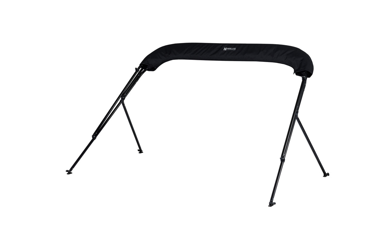 NALUX Biminitop 4  bogen zwart frame- Hoogte 137 cm -Breedte 185-198 cm