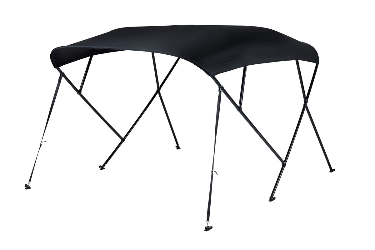 NALUX Biminitop 4  bogen zwart frame- Hoogte 117 cm -Breedte 231-243 cm